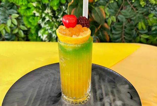 Mango Peach Mocktail Bubble Tea