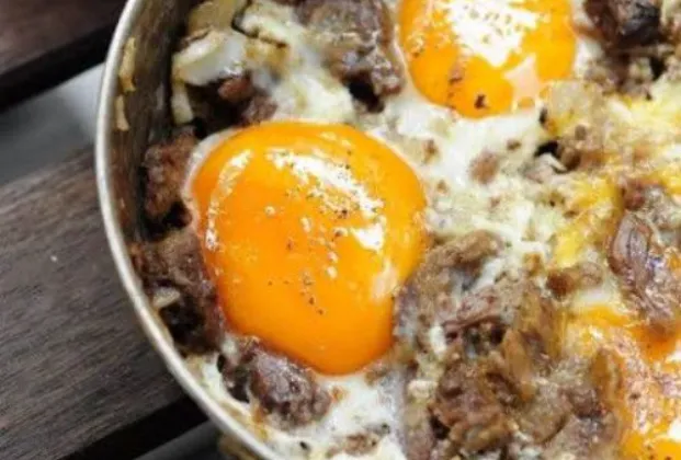 Eggs with Kavurma
