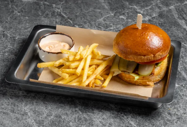 Barbecue Sauce Chicken Burger