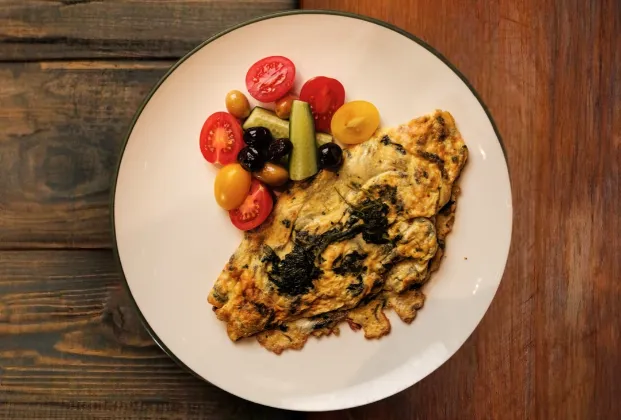 Spinach omelette