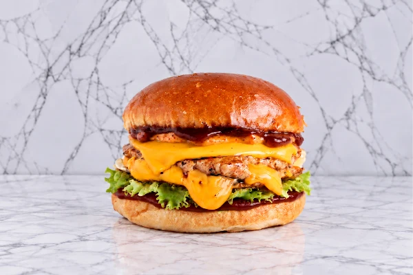 BBQ chicken smash burger