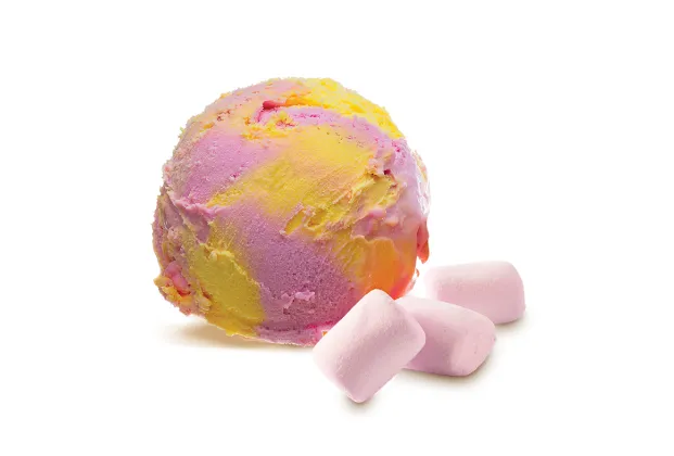Bubble gum ice cream