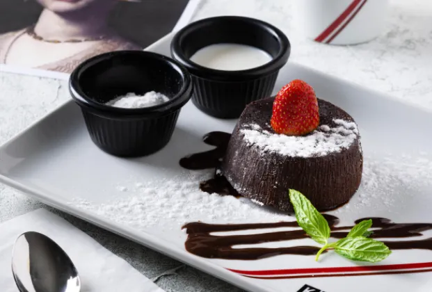 Hot chocolate soufflé
