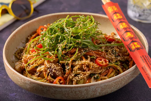 With vegetables