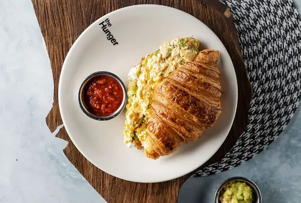 Avocado and Scrambled Egg Croissant