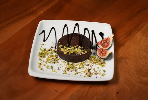 Warm Chocolate Soufflé Cake