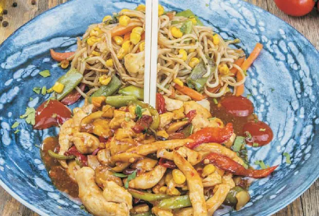 Sweet and sour chicken from Asia
