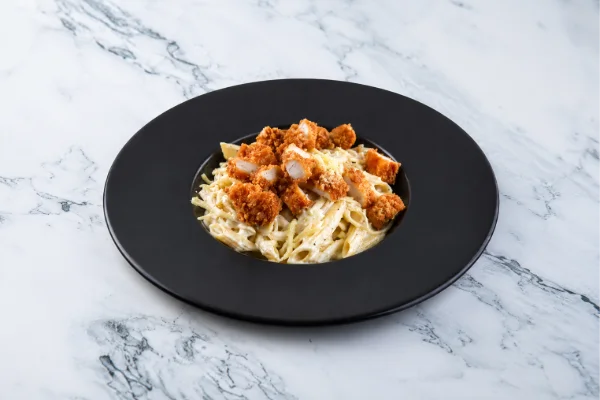 Crispy chicken penne