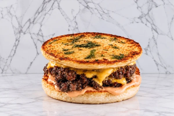 Butter and Garlic Upside-Down Burger