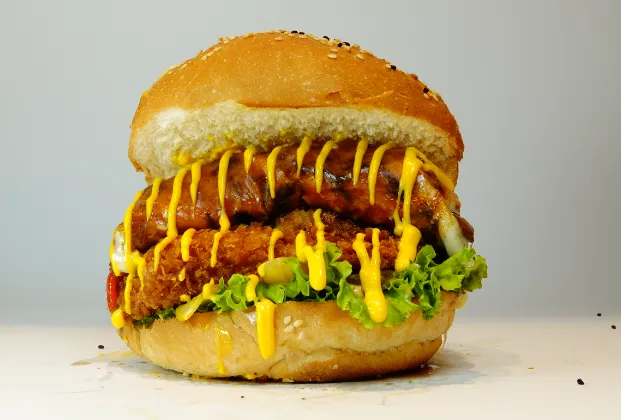 Mushroom Chicken Burger