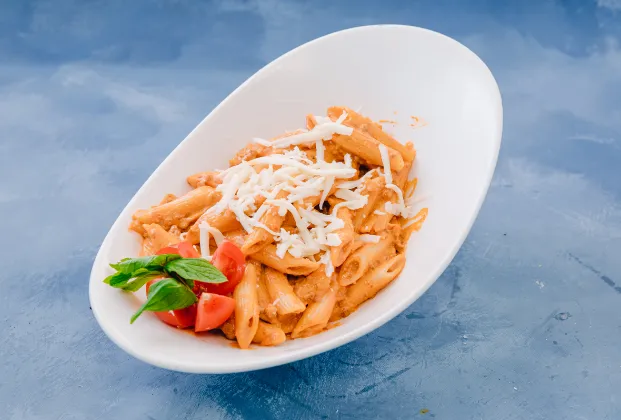 White Cheese and Tomato Penne