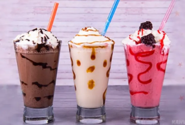 Frappe (caramel, strawberry, orange)