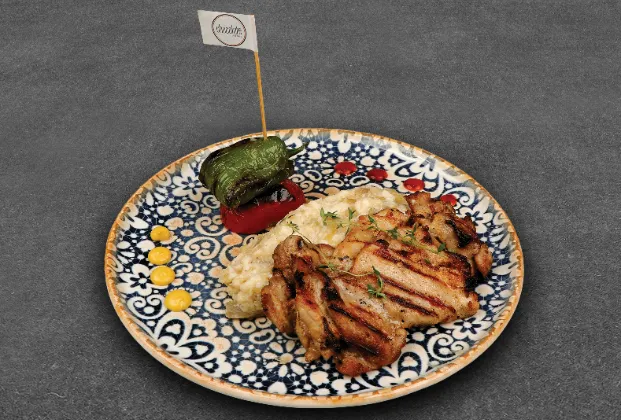 Chicken with Eggplant Dip