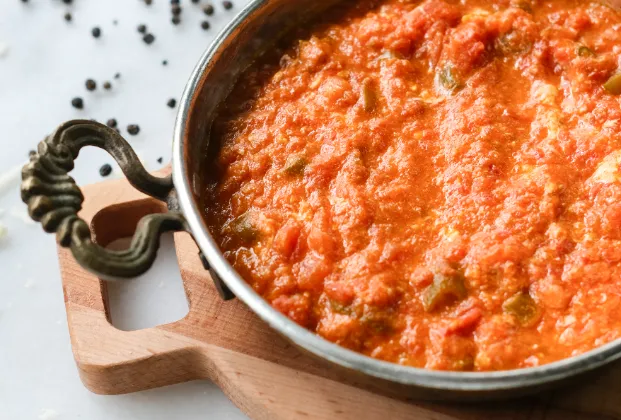 Menemen with kaşar cheese