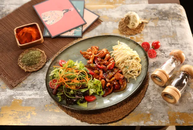 Spicy Mongolian-style chicken
