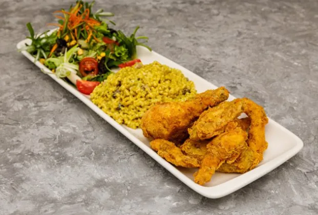 Cajun-spiced mixed chicken fregola