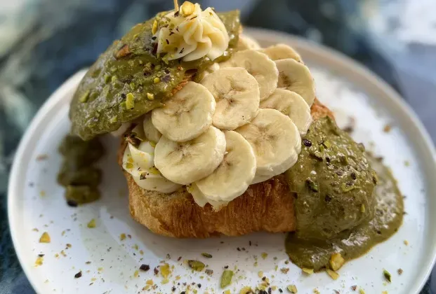 Chocolate and Antep Pistachio Paste Premium Croissant