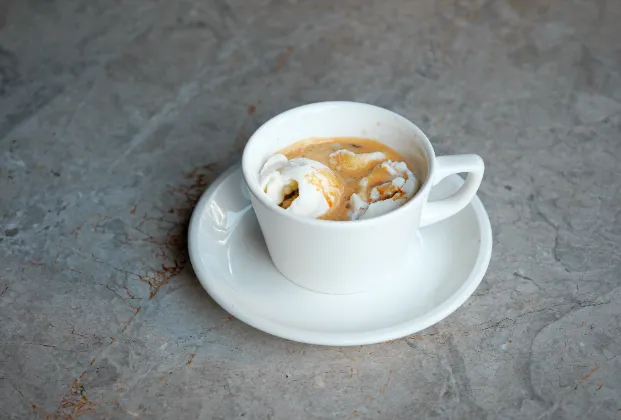 Double espresso affogato