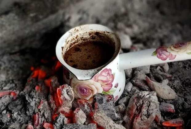 Ember-Served Turkish Coffee