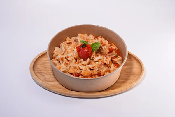 Hand-cut mantı - marinara sauce