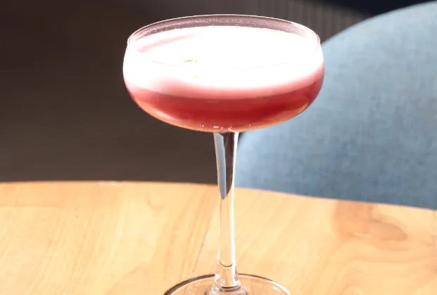Gin, Maraschino Liqueur, Coco Mix and Hibiscus Sherbet