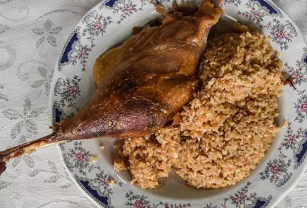 Bone-in goose menu