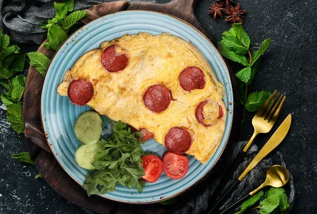Sausage omelette