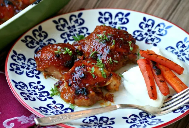 Chicken with apricot sauce