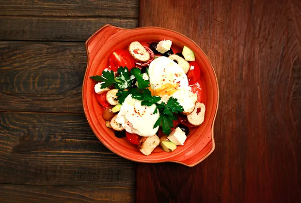 Poached egg breakfast