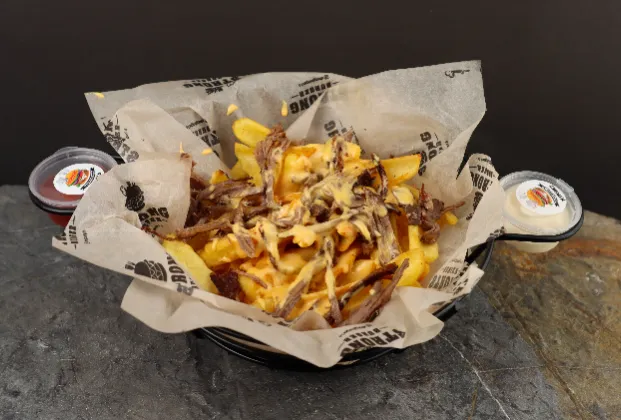 Pulled Meat & Cheddar Fries