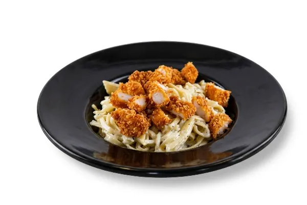 Crispy chicken penne