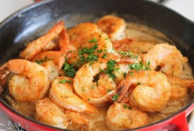 Pan-fried shrimp