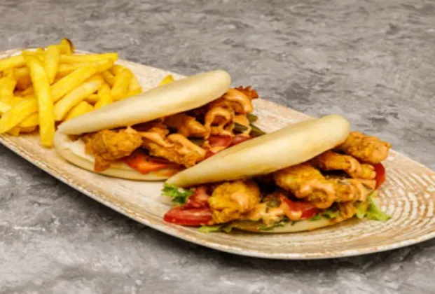 Crispy chicken bun