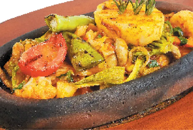 Baked sea bass fillet