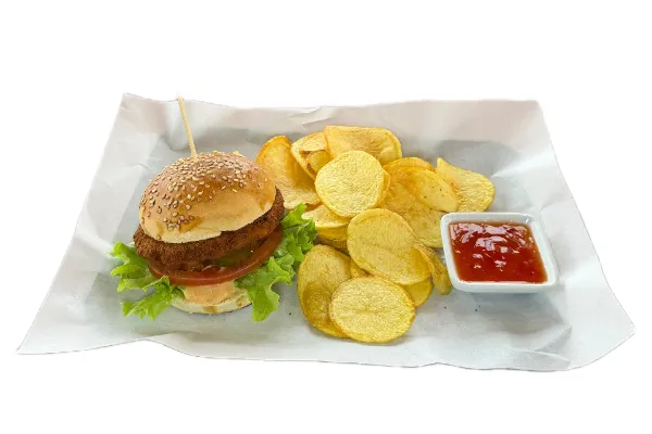 Vegetarian chicken burger