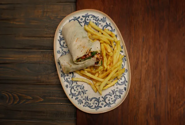 Chicken shish wrap