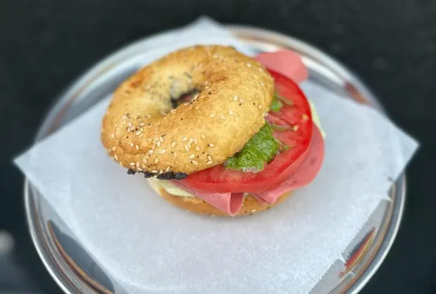 Ham bagel