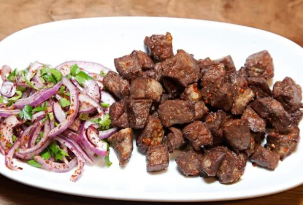 Albanian-style fried liver