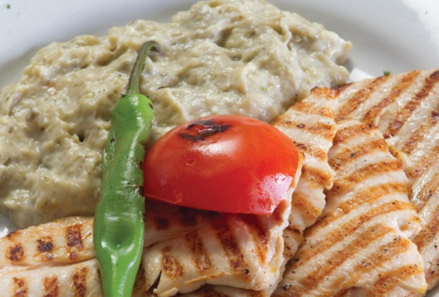 Grilled Chicken Chops with Beğendi