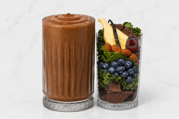 Chocolate and blueberry smoothie