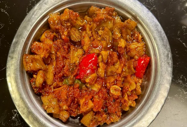 Eggplant with sauce