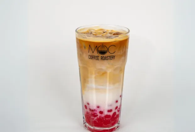 Iced latte bubble tea