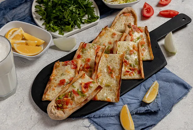 Cheese and Vegetable Pide