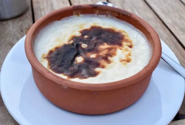 Baked rice pudding