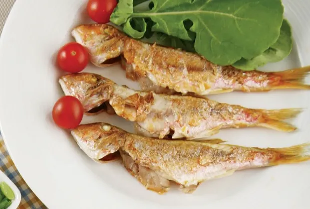 Grilled red mullet
