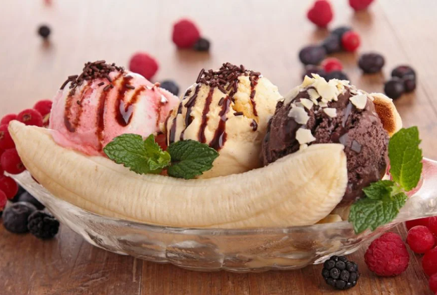 Banana with Ice Cream