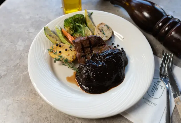 Bonfile with Plum Sauce